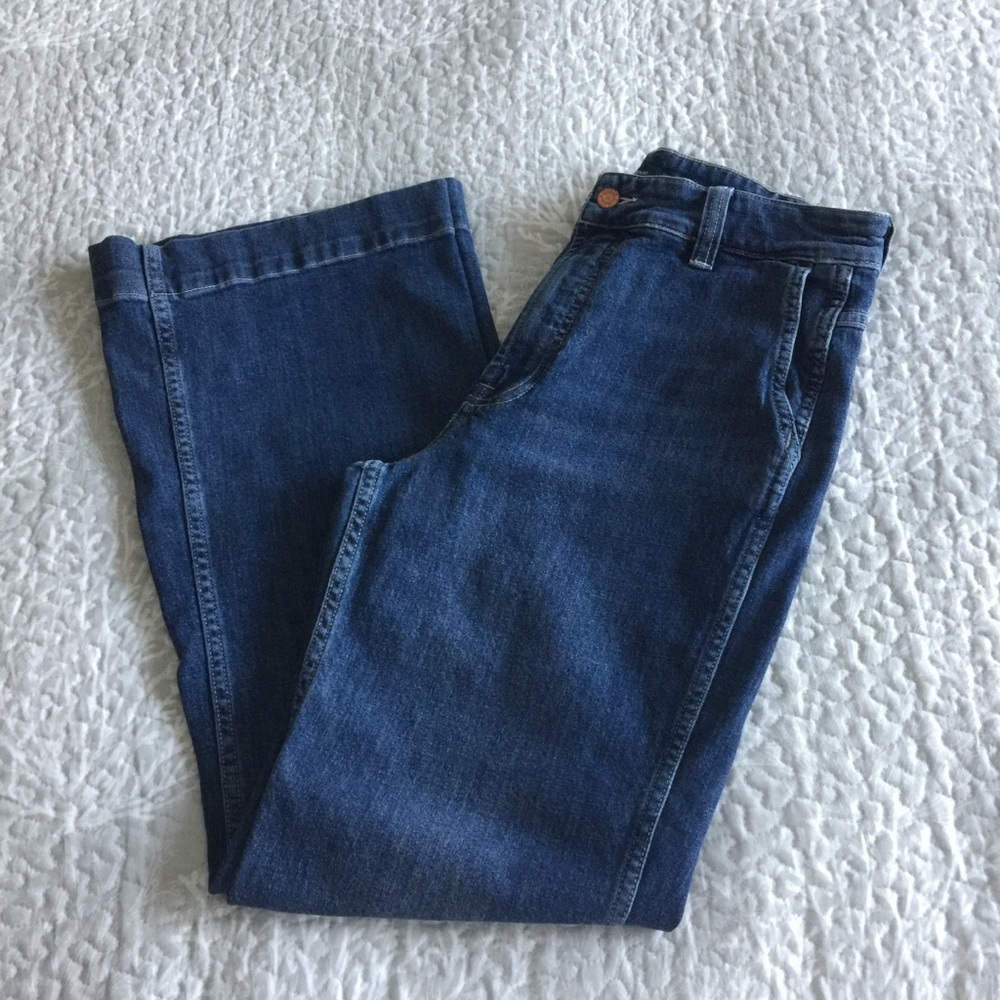 J. Crew Wide Leg Trouser in Tahoe Wash